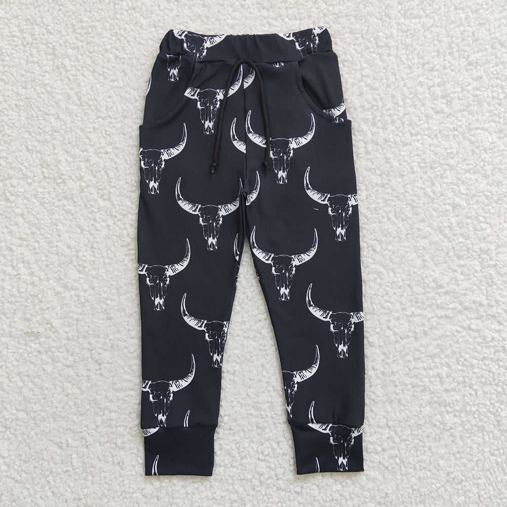 Baby Boys Western Black Cows Pants