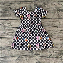Load image into Gallery viewer, Baby Girls Black Cartoon Knee Length Dresses
