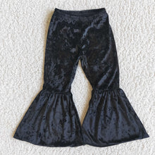 Load image into Gallery viewer, Black Velvet Bell Pants
