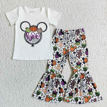 Load image into Gallery viewer, Baby girls halloween Boo bell cartoon pants sets
