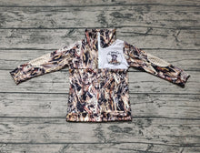 Load image into Gallery viewer, Baby Boys Camo Hunting Dog Zip Pullover Tops
