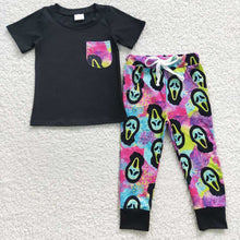 Load image into Gallery viewer, Baby Boys Halloween Pocket Tee Shirt Pants Clothes Sets
