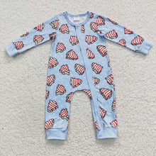 Load image into Gallery viewer, Baby Boys Christmas Cake Rompers
