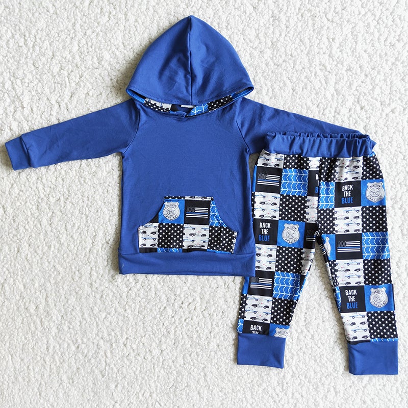 Baby boys blue hoodie set