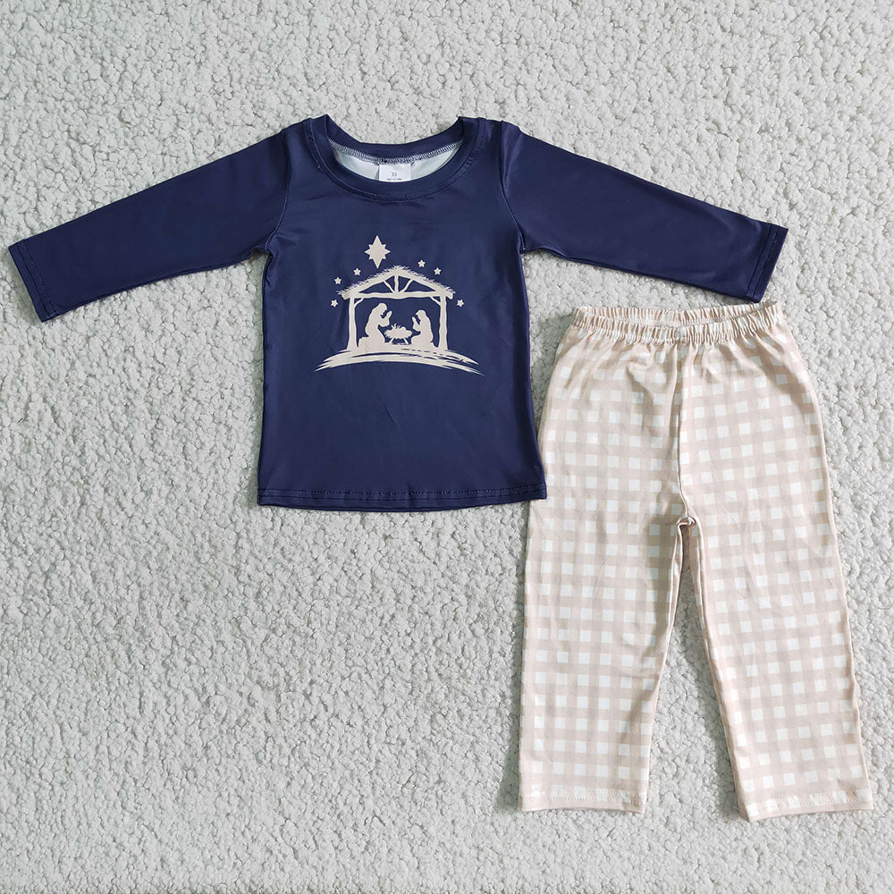 Boys Christmas nativity pants sets