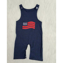 Load image into Gallery viewer, Baby Boys fourth of July Flag Rompers
