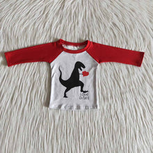 Load image into Gallery viewer, Baby Boys Valentines Dinosaur Shirts
