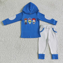 Load image into Gallery viewer, Baby boys toy hood tunic ruffle pants clothes sets
