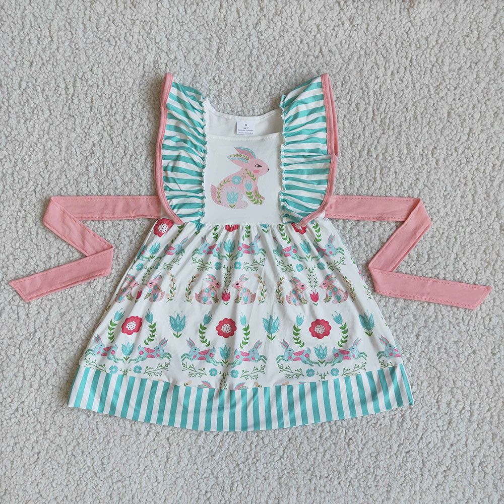 Easter green pink rabbit dresses