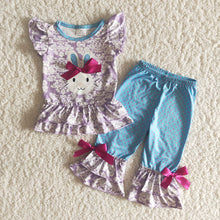 Load image into Gallery viewer, Purple girls rabbit bow sets
