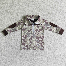 Load image into Gallery viewer, Baby Boys camo long sleeve fall pullover shirts
