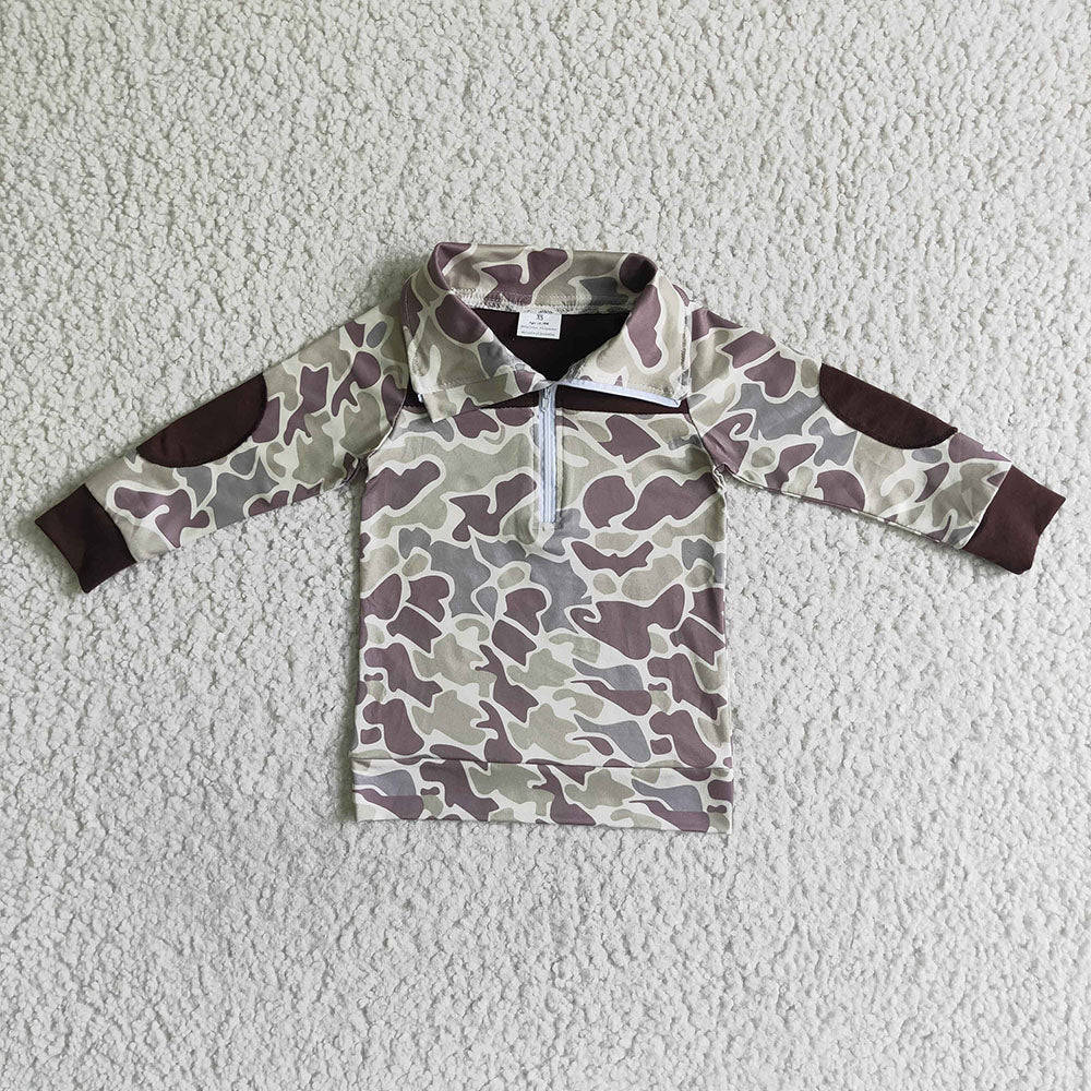 Baby Boys camo long sleeve fall pullover shirts