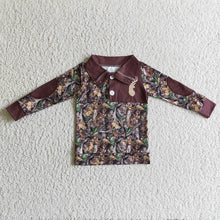 Load image into Gallery viewer, baby Boys camo deer pullover button shirts
