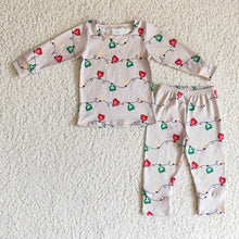 Load image into Gallery viewer, baby kids Christmas lights pajamas clothing sets
