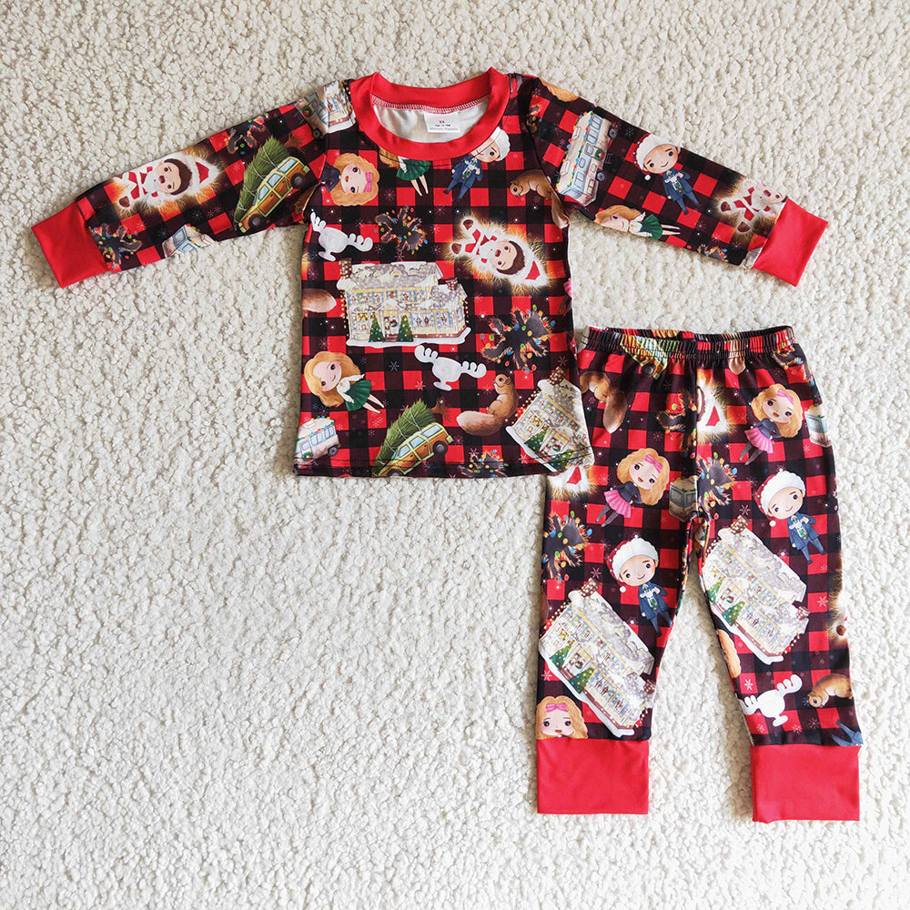baby Boys christmas Cartoon pajamas sets