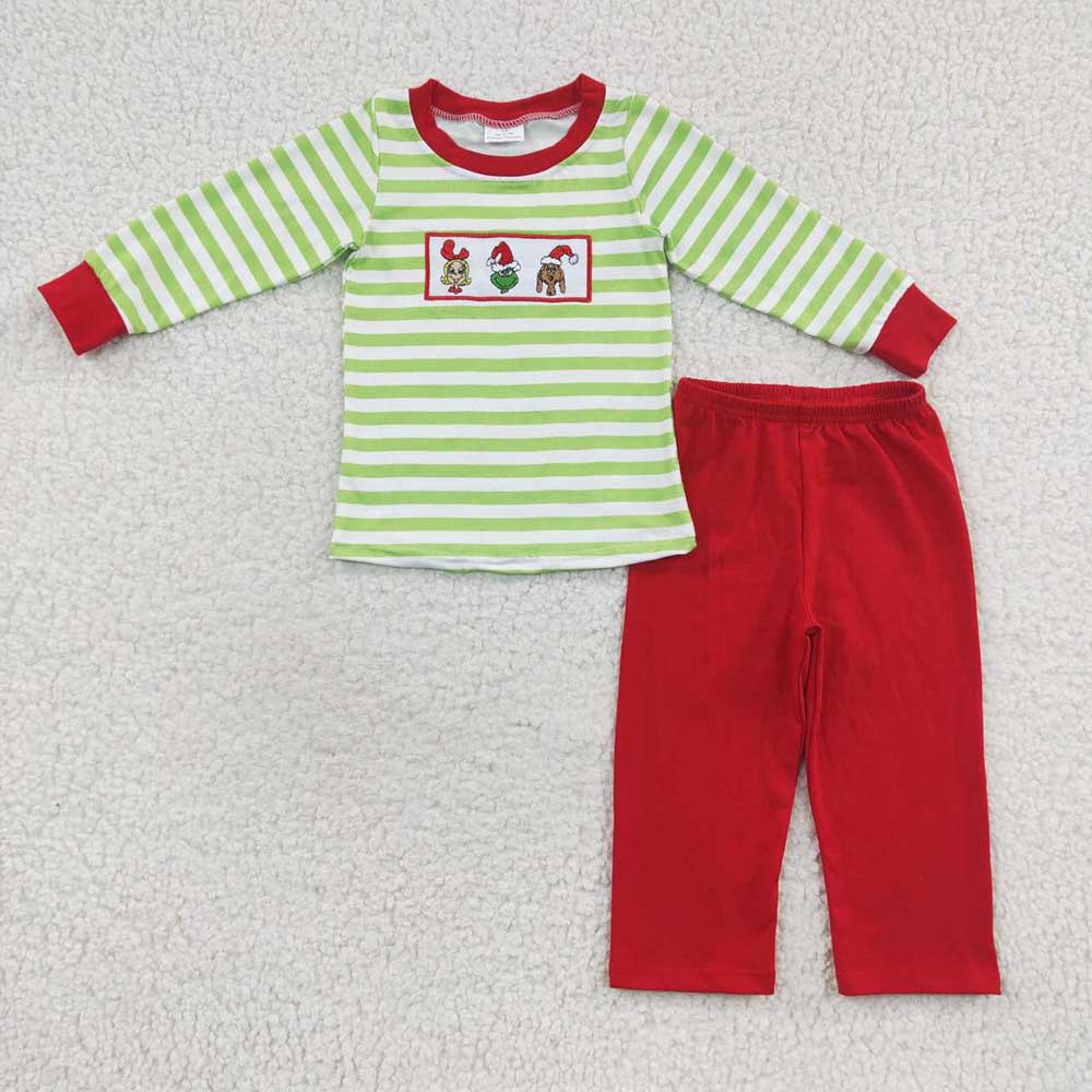 Baby Boys Christmas Frogs Pants Clothes Sets