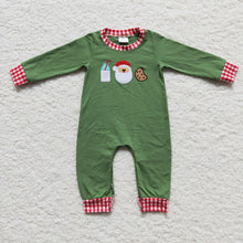 Load image into Gallery viewer, Baby Boys Christmas santa milk cookie rompers

