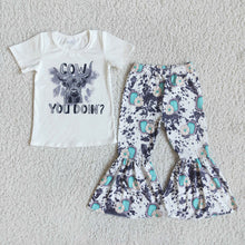 Load image into Gallery viewer, Grey cow ftie dye bell sets(can choose headband here)
