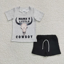 Load image into Gallery viewer, Baby Boys Summer Western Cotton Tie Shorts Sets
