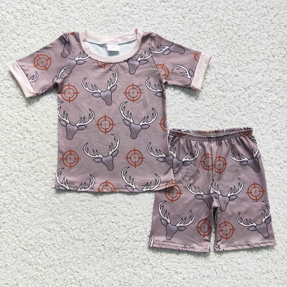 Baby Boys Cow deer western shorts sets preorder