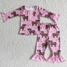 Load image into Gallery viewer, Girls heifer pajamas
