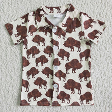 Load image into Gallery viewer, Baby Boys western button up cow shirts
