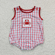Load image into Gallery viewer, Baby Boys Summer Crab rompers
