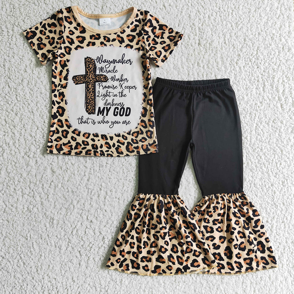 Baby Girls Leopard Cross Clothes Sets