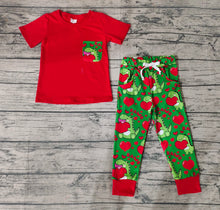 Load image into Gallery viewer, Baby Boys Valentines Pocket Top Dinosaur Hearts Pants Clothes Sets
