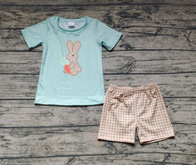 Load image into Gallery viewer, Baby Boys Easter Green Rabbit Shirt Shorts Outfits Clothing Sets
