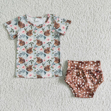 Load image into Gallery viewer, Baby girls deer bummie summer sets

