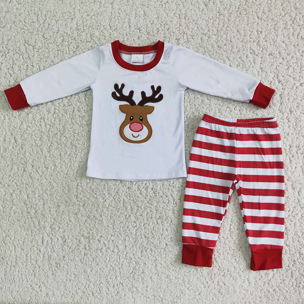 Boys Deer white Pajamas sets