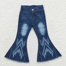 Load image into Gallery viewer, Baby Girls Aztec Denim Bell Pants
