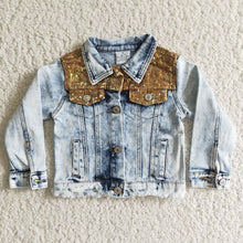 Load image into Gallery viewer, Denim sequin Jackets
