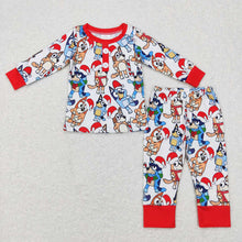 Load image into Gallery viewer, Baby Boys Christmas Dog Hats Top Pants Pajamas Clothes Sets
