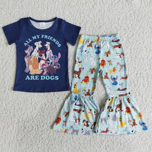Load image into Gallery viewer, Cartoon dog blue shirt bell sets
