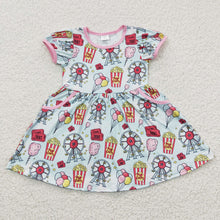 Load image into Gallery viewer, Baby Girls Cartoon Balloon Chips County Fair Knee Length Dresses
