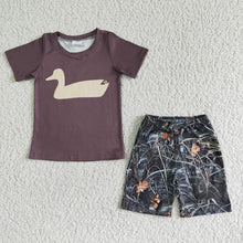 Load image into Gallery viewer, Baby boy duck camo summer shorts sets

