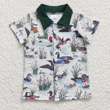 Load image into Gallery viewer, Baby Boys Duck Short Sleeve Button Up shirts
