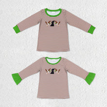 Load image into Gallery viewer, Baby Children Kids Duck Stripes Sibling Embroidery Tee Shirts
