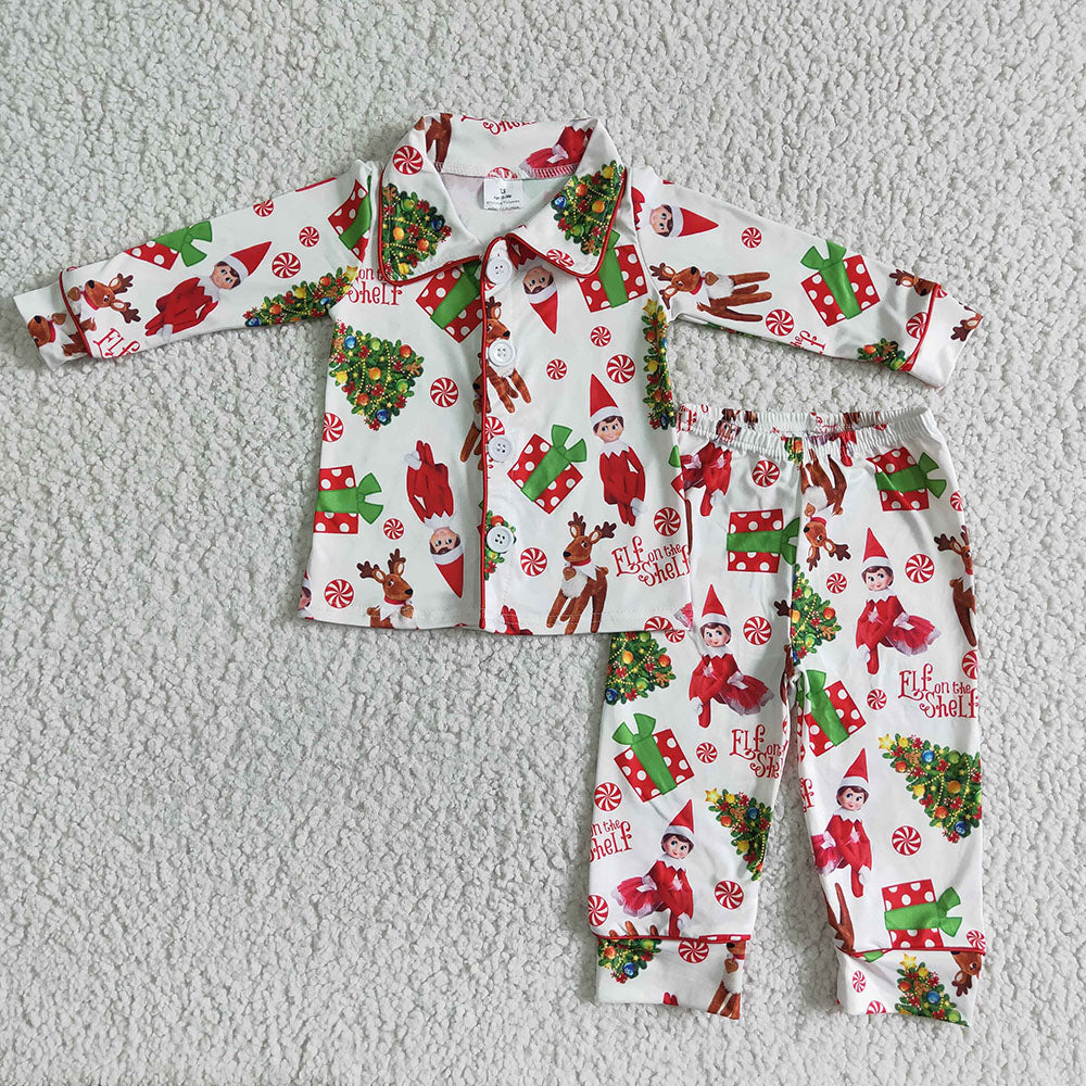 Baby Boys Christmas cartoon little kids deer pajamas clothes sleepwear