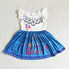 Load image into Gallery viewer, Baby girls princess magic design flutter sleeve dresses
