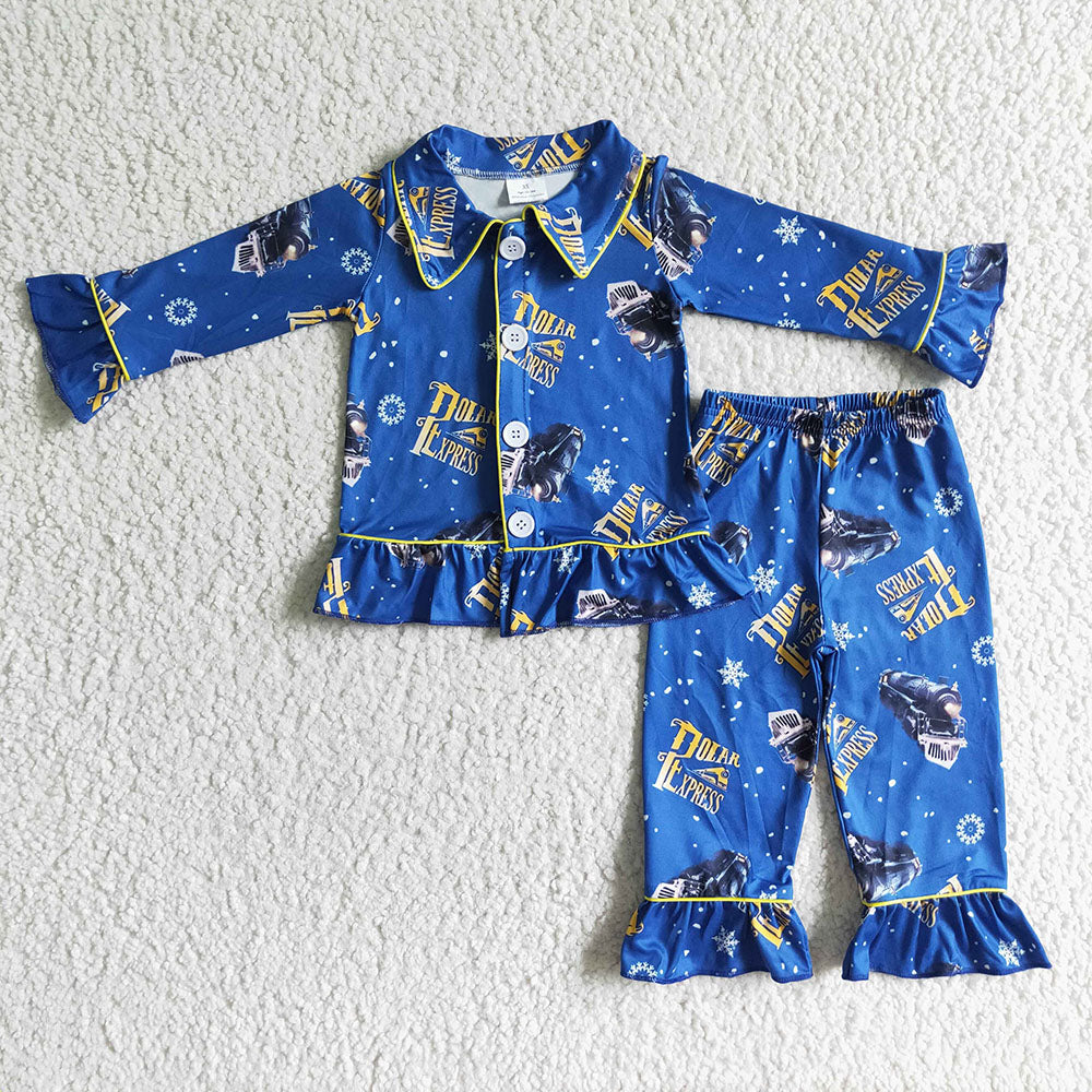 Baby Girls Christmas Express winter pajamas sets