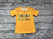 Load image into Gallery viewer, Baby Boys Mardi Gras Crawfish Yellow Short Sleeve Tee Shirts Tops
