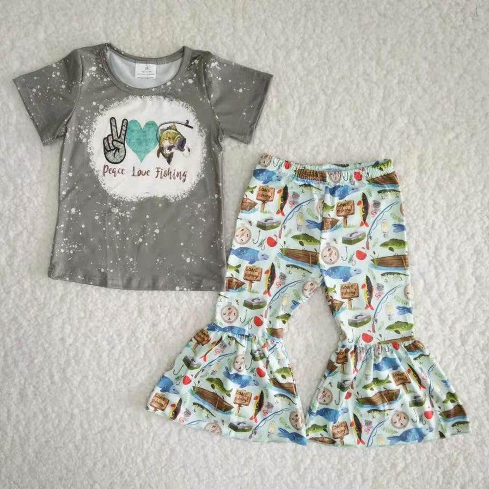 Peace love fishing set