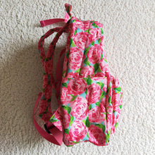 Load image into Gallery viewer, Hotpink flower rose back bags
