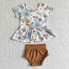 Load image into Gallery viewer, Baby girls floral bummie summer sets
