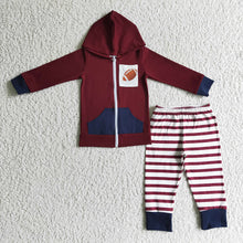 Load image into Gallery viewer, Baby boys Football hoodie top pants clothes sets
