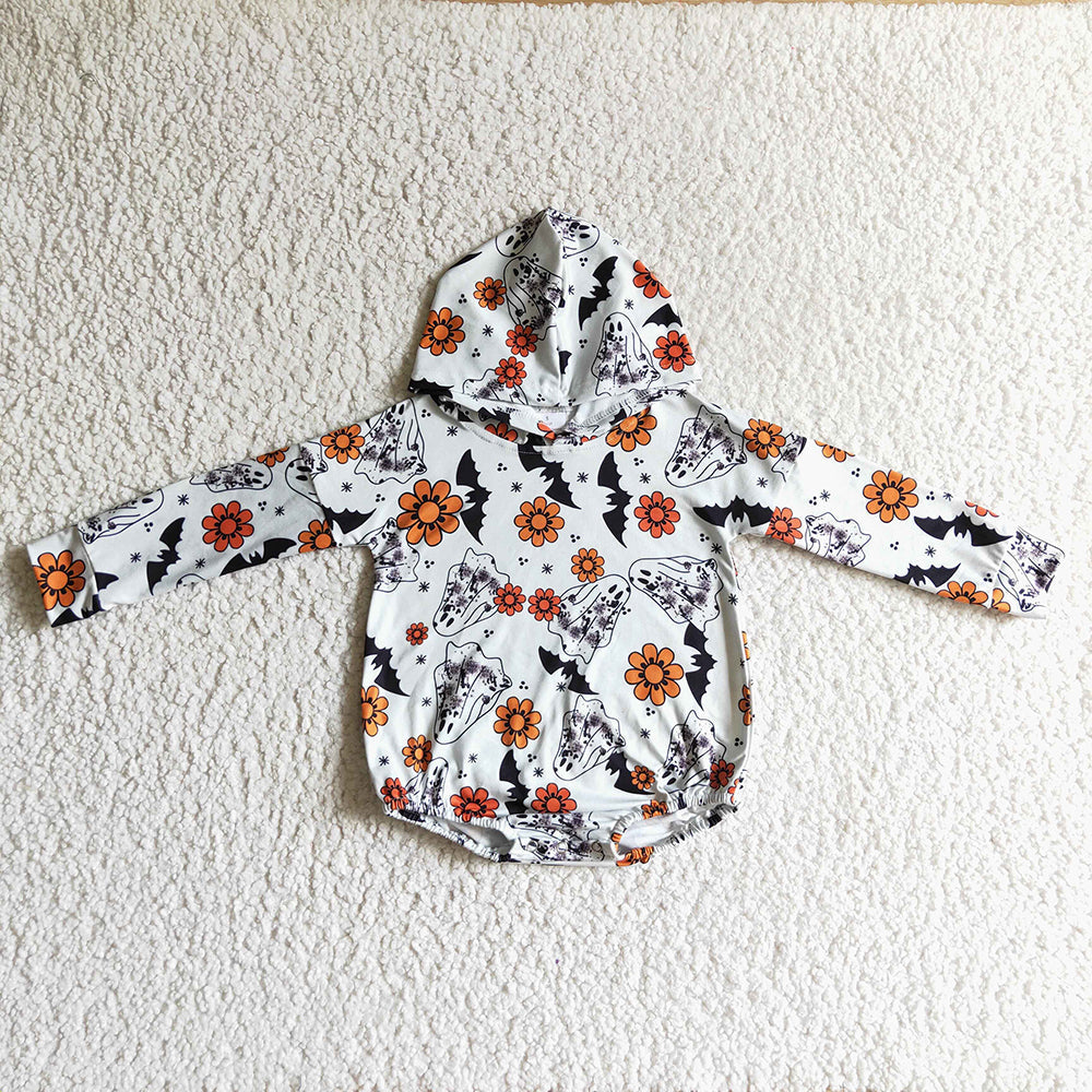 Baby kids Halloween hoodie ghost rompers