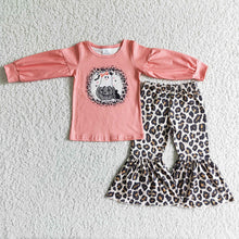 Load image into Gallery viewer, Baby Girls leopard ghost bell halloween clothing sets
